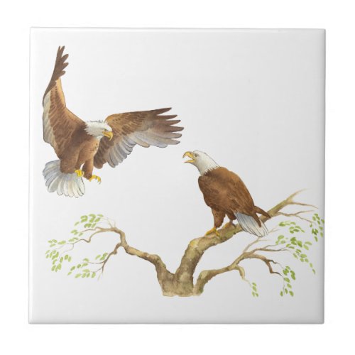 Majestic Bald Eagles Tile