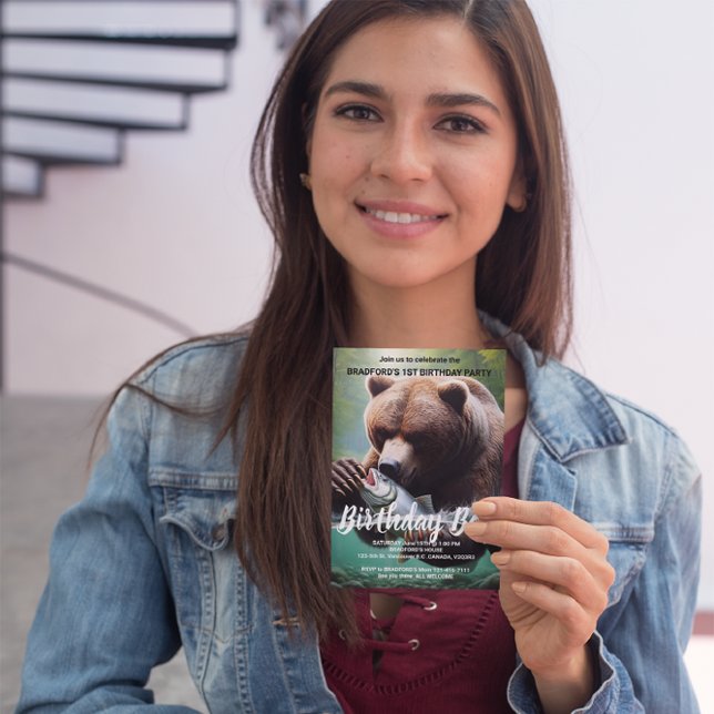 Majestic Bear Catch Birthday Invite (Creator Uploaded)