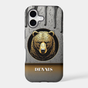 Majestic Bear With Personalized Name 🐻 iPhone 17 Case