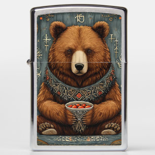 Majestic bear zippo lighter