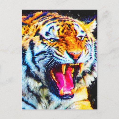 Majestic Bengal Tiger Big Cat Wildlife Animal  Postcard