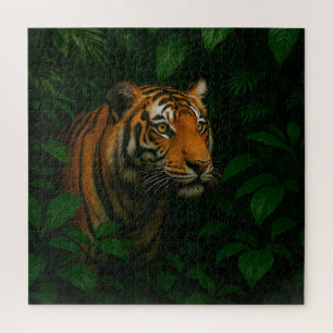 Majestic Bengal Tiger Jungle Portrait Wildlife Jigsaw Puzzle