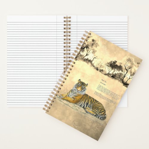 Majestic Bengal Tiger Watercolours Notebook