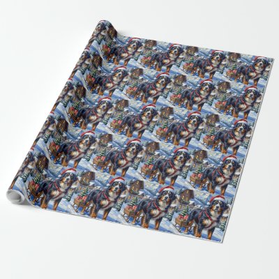 Majestic Bernese Mountain Dog Alpine Christmas Wrapping Paper