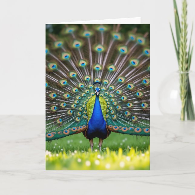 Majestic Bird Display Fathers Day Card (Front)