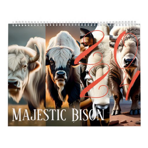 Majestic Bison _ 2024 Calendar A Journey Through  Calendar