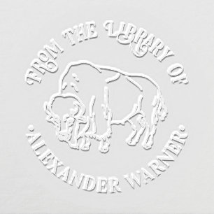 Majestic Bison Buffalo #5 Library Book Name Embosser