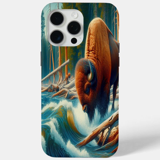 Majestic Bison Wading Case-Mate iPhone Case (Back)