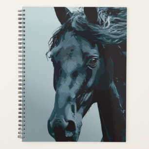 Majestic Black Horse Portrait Planner