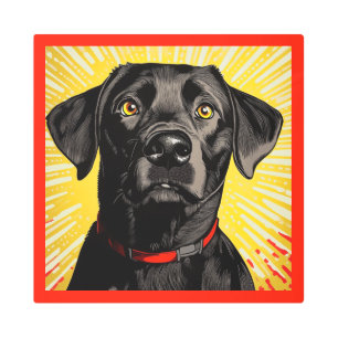 Majestic Black Labrador Metal Print