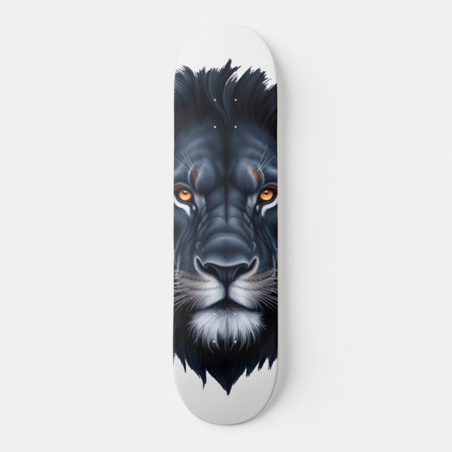 Majestic Black Lion Face Skateboard (Front)