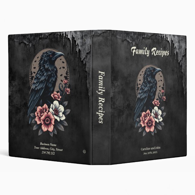 Majestic black raven 3 ring binder (Background)