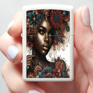 Majestic Black Woman Art Collector’s Zippo Lighter