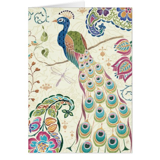 Majestic Blue Peacock Cards (Front)