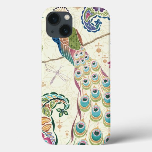 Majestic Blue Peacock iPhone 13 Case