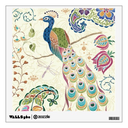 Majestic Blue Peacock Wall Sticker