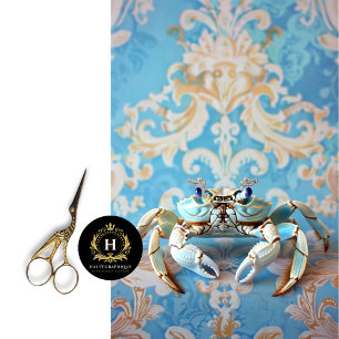 Majestic Blue Tropical Crab Vintage Art Decor Tissue Paper