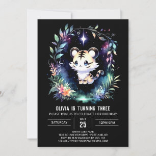 Majestic Boho Tiger Birthday Invitation