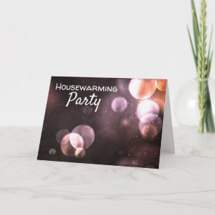 Majestic Bokeh Lights, Housewarming Party Invite