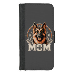 Majestic Bond: Gee Vaucher German Shepherd Dog Mom iPhone 8/7 Wallet Case