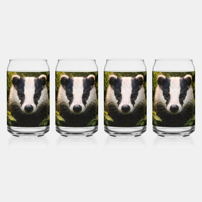 Majestic British badger highball Can Glass (Back)