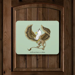 Majestic Brown Fantasy Griffin Mythical Gryphon Door Sign