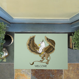 Majestic Brown Fantasy Griffin Mythical Gryphon Doormat