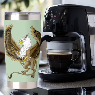 Majestic Brown Fantasy Griffin Mythical Gryphon Insulated Tumbler