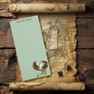 Majestic Brown Fantasy Griffin Mythical Gryphon Magnetic Notepad