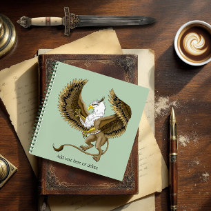 Majestic Brown Fantasy Griffin Mythical Gryphon Notebook