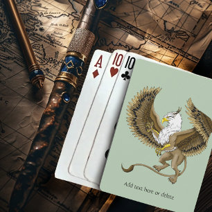 Majestic Brown Fantasy Griffin Mythical Gryphon Poker Cards