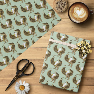Majestic Brown Fantasy Griffin Mythical Gryphon Wrapping Paper