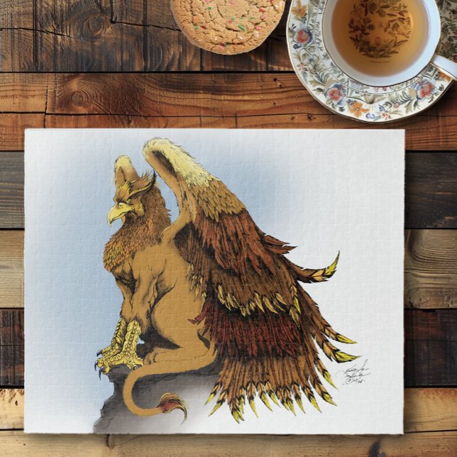 Majestic Brown Griffin Mythical Creature Jigsaw Puzzle (Creator Uploaded)