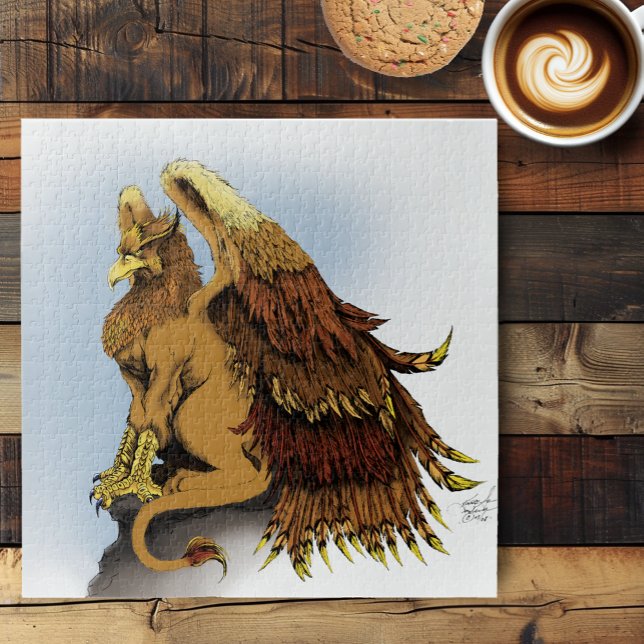 Majestic Brown Griffin Mythical Creature Jigsaw Puzzle (Creator Uploaded)
