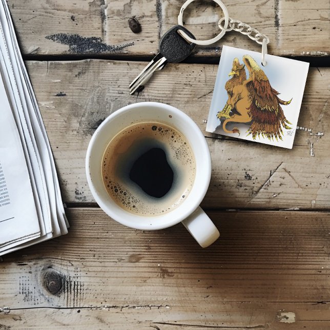 Majestic Brown Griffin Mythical Creature Keychain (Creator Uploaded)