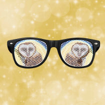 Majestic Brown Spotted Owl Yellow Moon Retro Sunglasses