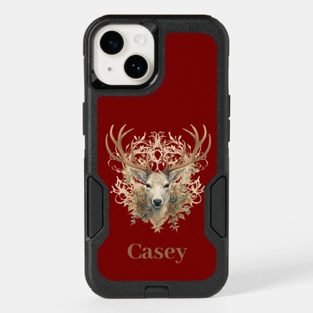 Majestic Buck - Custom Name Otterbox iPhone Case (Back)
