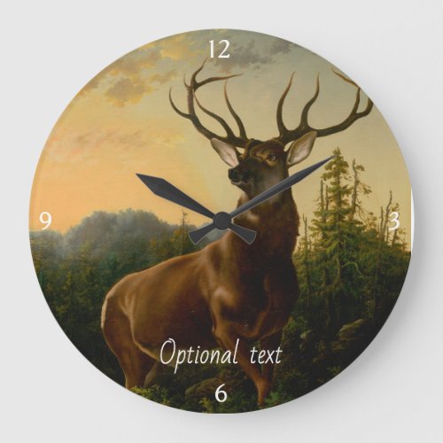 Majestic Buck in Mountains    Large Clock