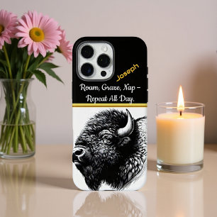 Majestic Buffalo Close-Up in Natural Habitat iPhone 16 Pro Max Case