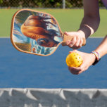 Majestic Buffalo in Tranquil Waters Pickleball Paddle