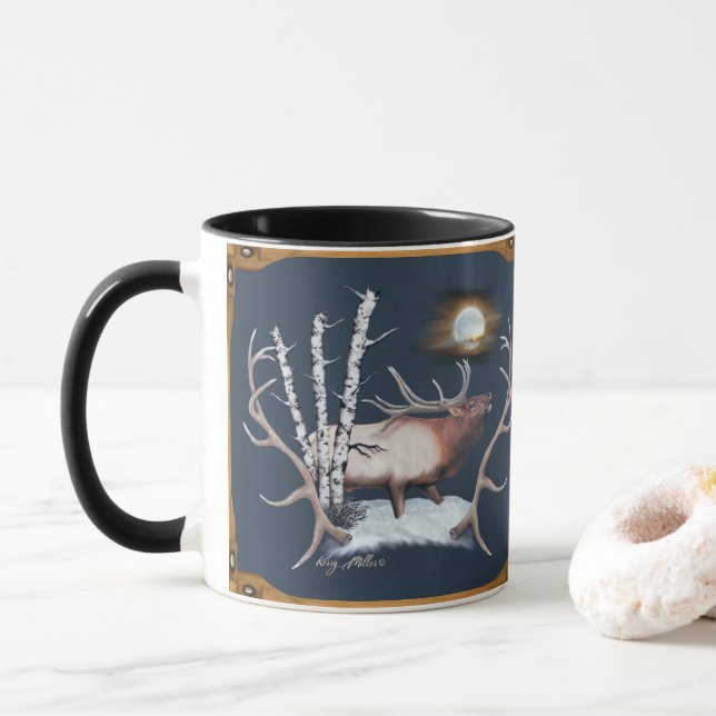 Majestic Bull Elk Mug (With Donut)