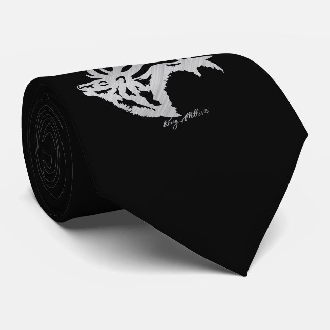 Majestic Bull Elk Neck Tie (Rolled)