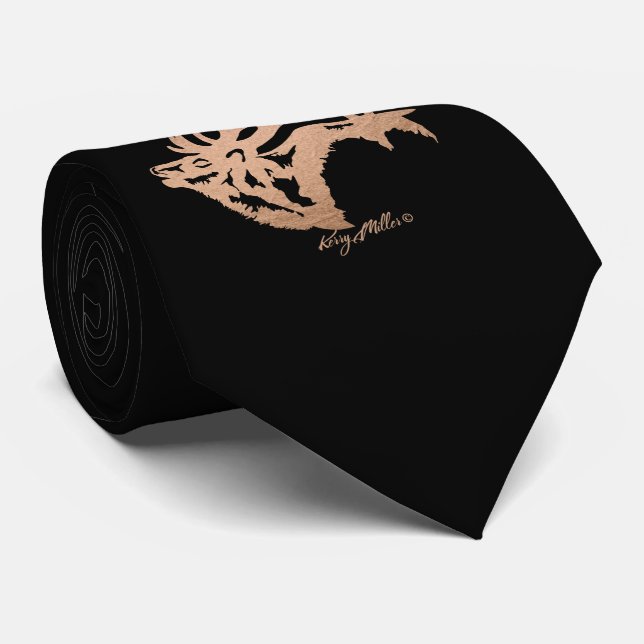 Majestic Bull Elk Neck Tie (Rolled)