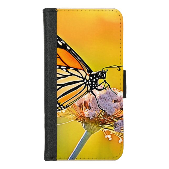Majestic Butterfly Close Up Design iPhone Wallet Case (Front)
