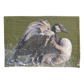 Majestic Canada Goose Pillow Case by WackemArt at Zazzle