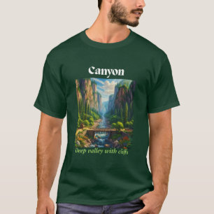 Majestic Canyon Valley Landscape - Nature Lover’s  T-Shirt