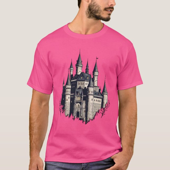 Majestic Castle Silhouette – A Timeless Fairytale  T-Shirt (Front)