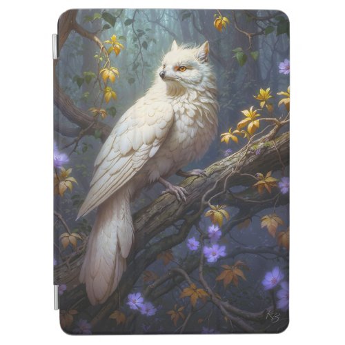 Majestic Cat_Bird Hybrid With Flowers and Bird iPad Air Cover