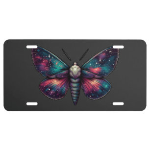 Majestic Celestial Moth - Space Mystic License Plate