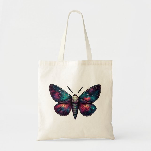 Majestic Celestial Moth - Space Mystic Tote Bag (Front)